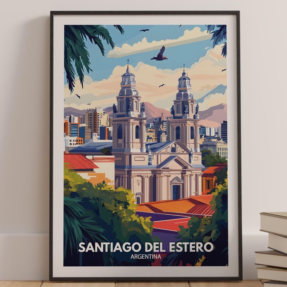Santiago Del Estero Travel Print Argentina Santiago Del Estero Travel Poster Argentina Travel Poster Argentina Cityscape Art Decor
