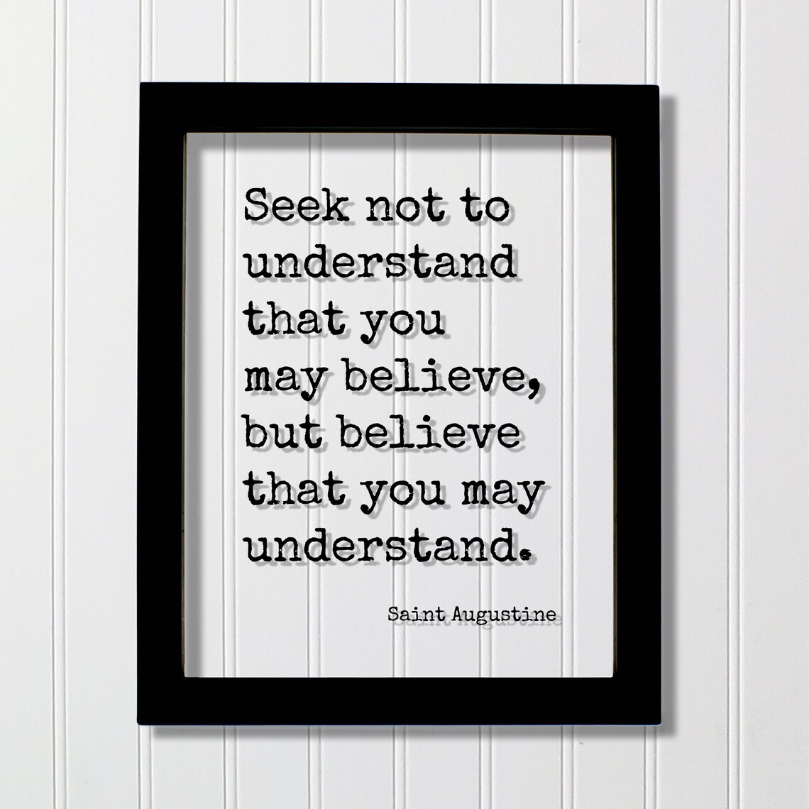 Saint Augustine Floating Quote, Faith and Prayer Art Print