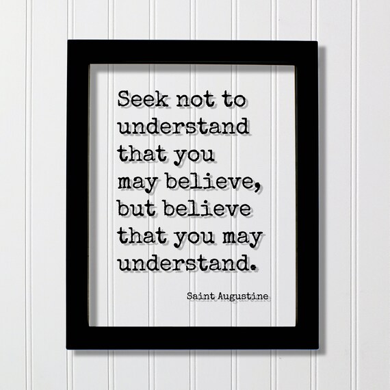 Saint Augustine Floating Quote, Faith and Prayer Art Print