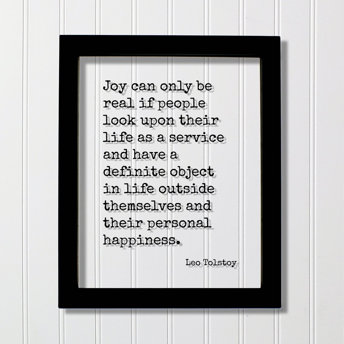 Leo Tolstoy Joy And Wisdom Quote Poster On Service And Purpose In Life