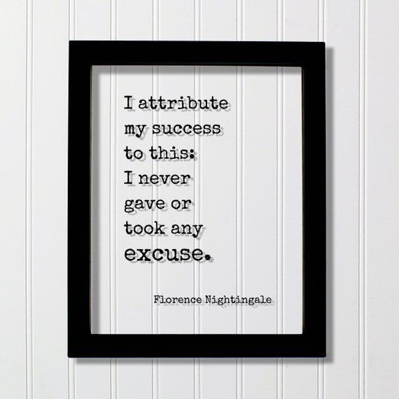Florence Nightingale Quote Art Print, Successful