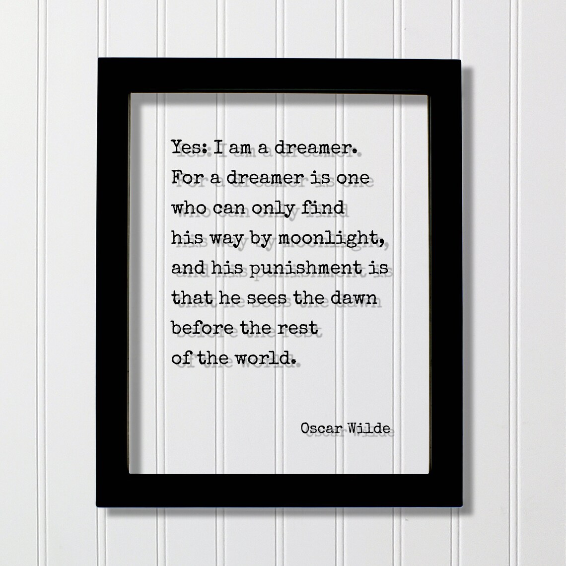 Oscar Wilde Dreamer Quote Art Print, Moonlight