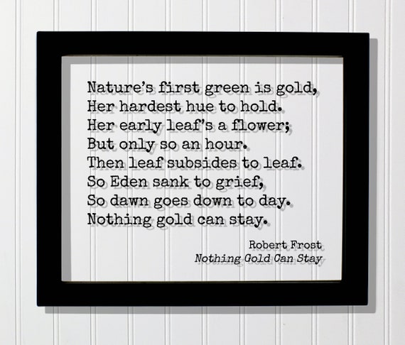 Robert Frost Nature Quote Art Print, Botanical Verse