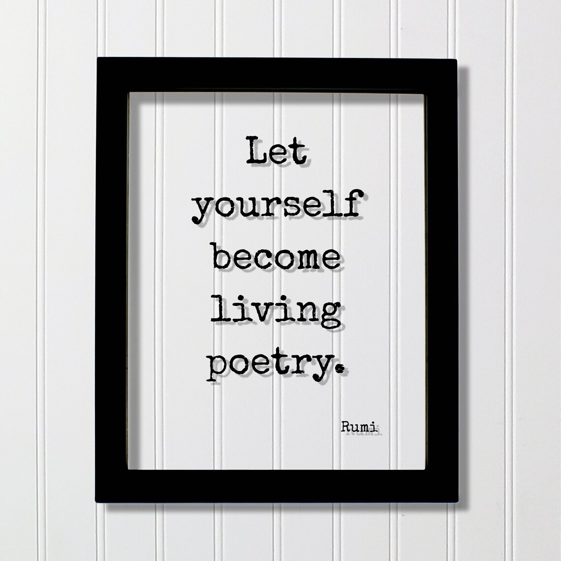 Rumi Floating Quote Art Print, Inspirational Typography