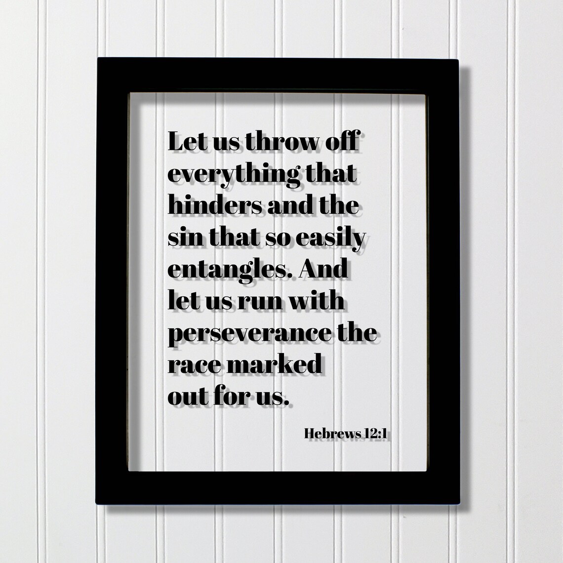 Hebrews 12:1 Perseverance Quote Art Print