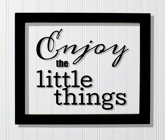 Enjoy the Little Things Elegant Script Motivational Quote Poster