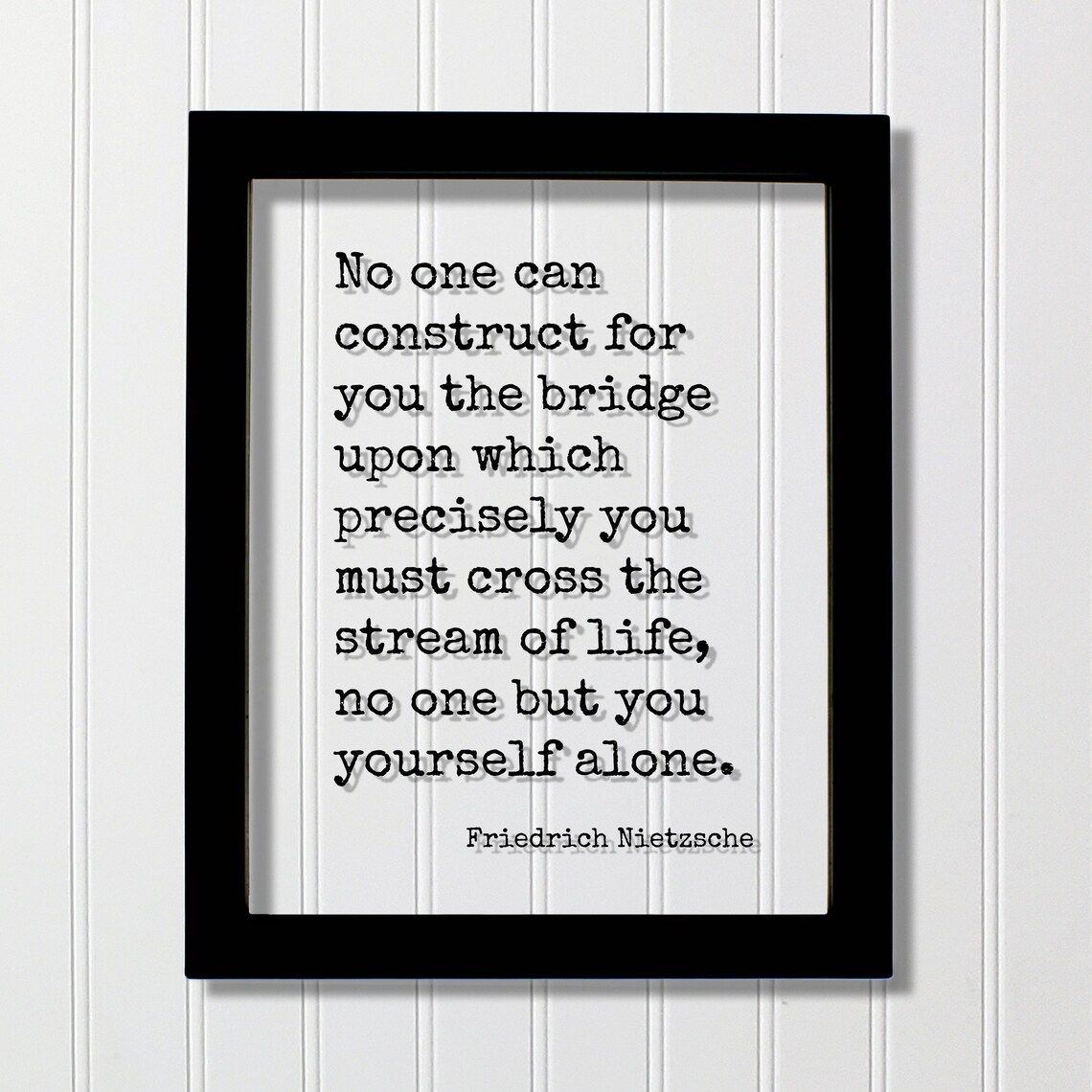 Friedrich Nietzsche Bridge Quote Art Print