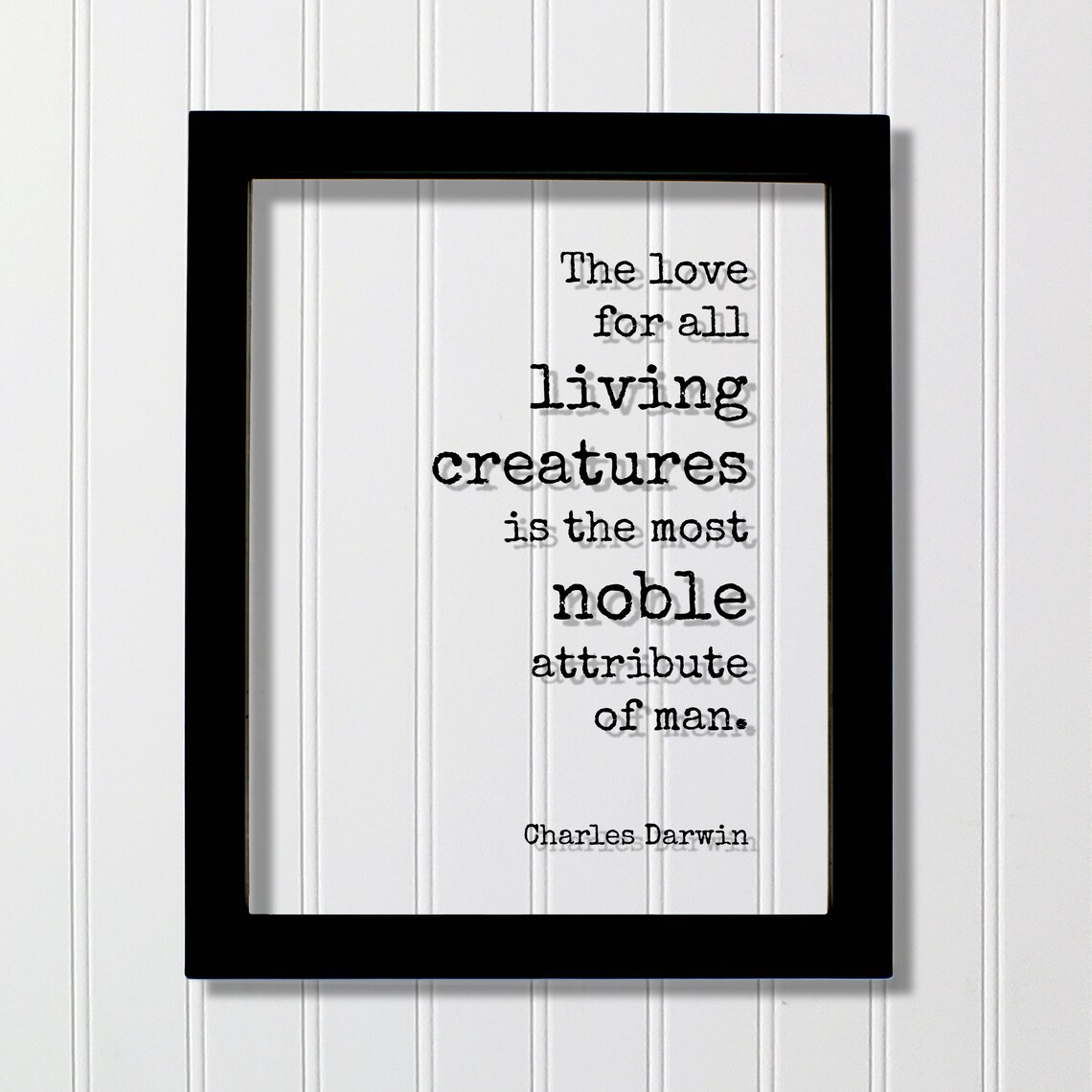 Charles Darwin Quote Art Print, Humanitarian Sign