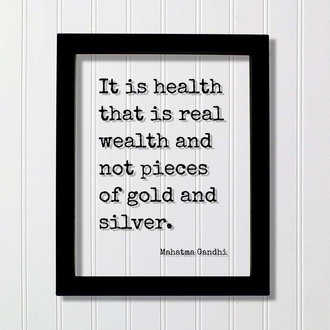 Mahatma Gandhi Health Is Real Wealth Quote Typography Poster