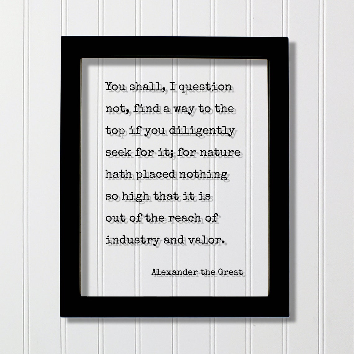Alexander the Great Inspirational Industry and Valor Quote Wall Art