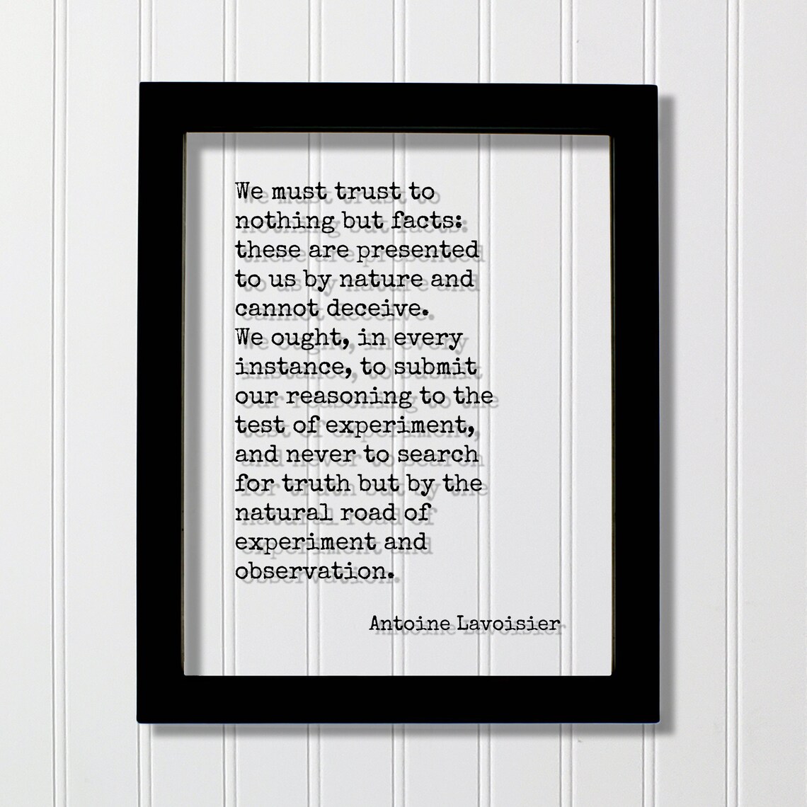 Antoine Lavoisier Trust Nothing But Facts Quote Typography Wall Art