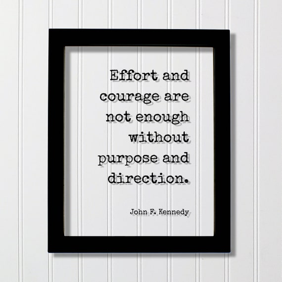 John F. Kennedy Quote Print, Typography Statement