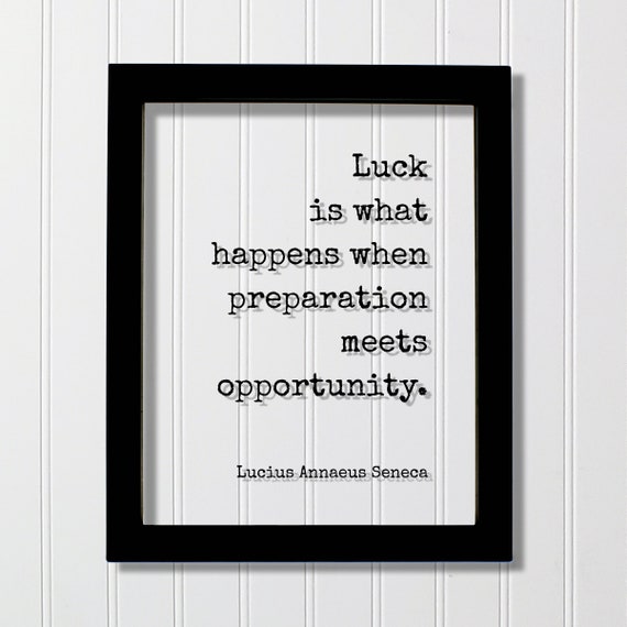 Lucius Annaeus Seneca Quote Art Print, Business Success