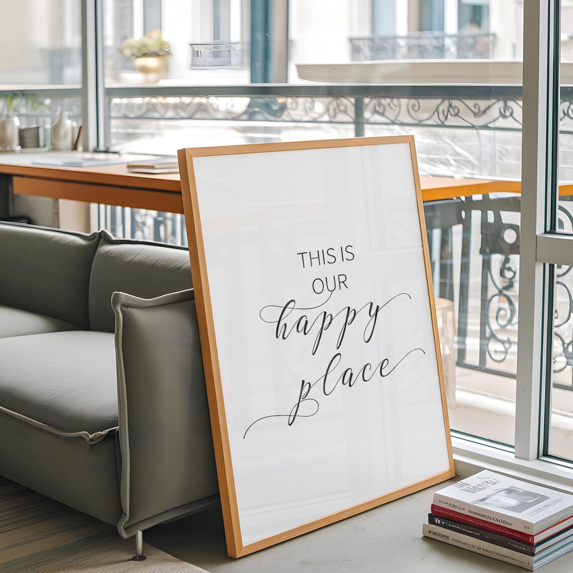 This Is Our Happy Place Family Home Script Quote Decor Poster - Image 6