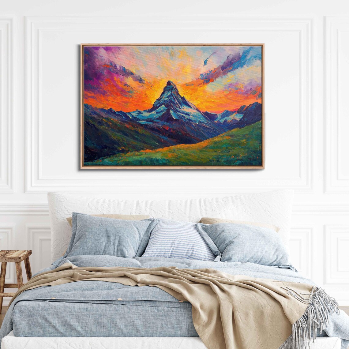 Matterhorn Sunset Wall Art Print, Acrylic Painting - Image 3