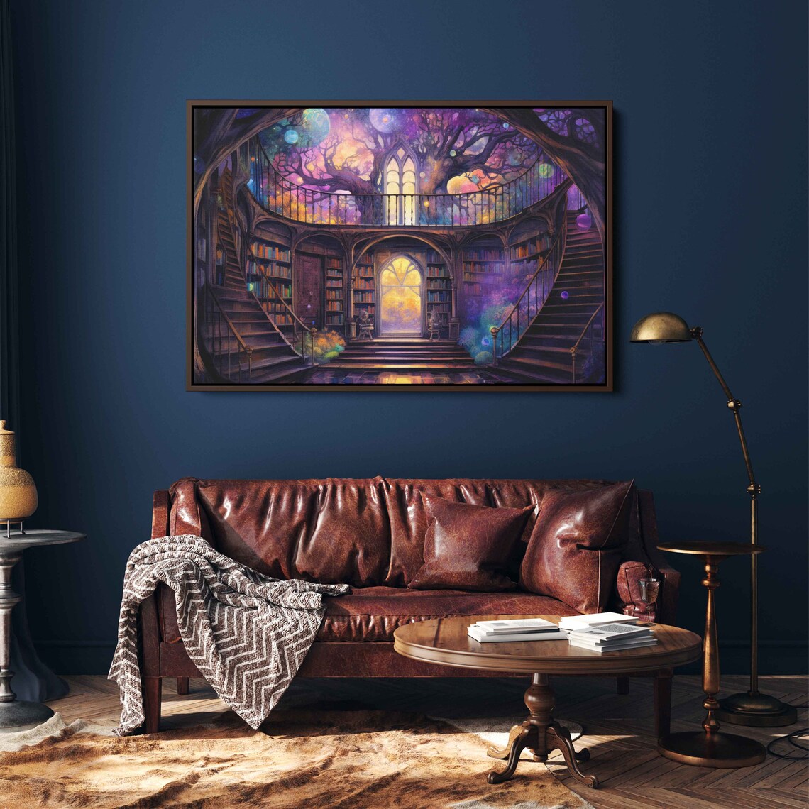 Magical Enchanted Library Tree Of Knowledge Poster