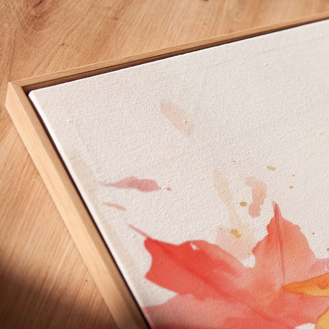 Yellow Rain Boots Among Red Maple Leaves Watercolor Fall Art Poster - Image 2