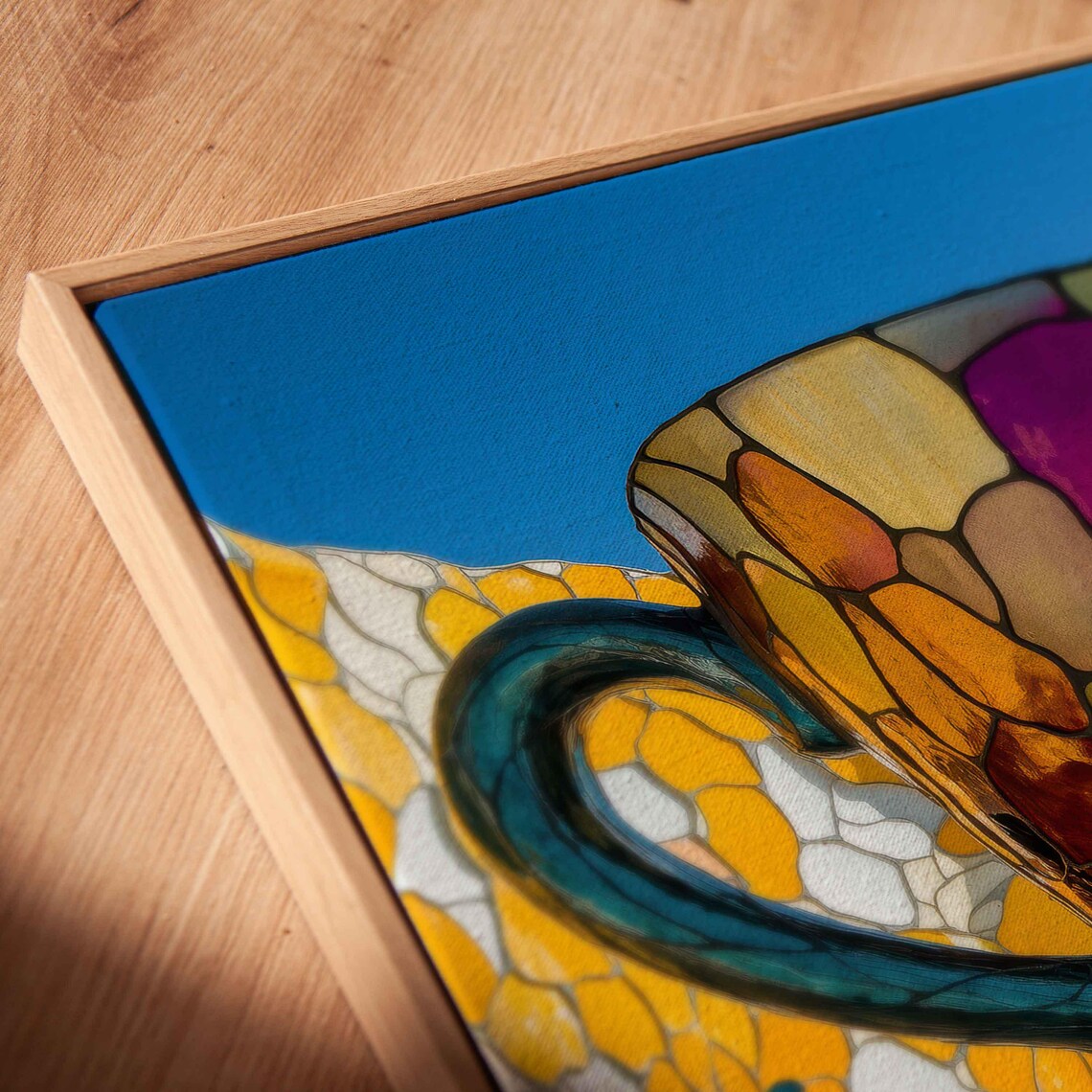 Oversized Teacup Pouring Rainbow Waterfall Art Print - Image 2