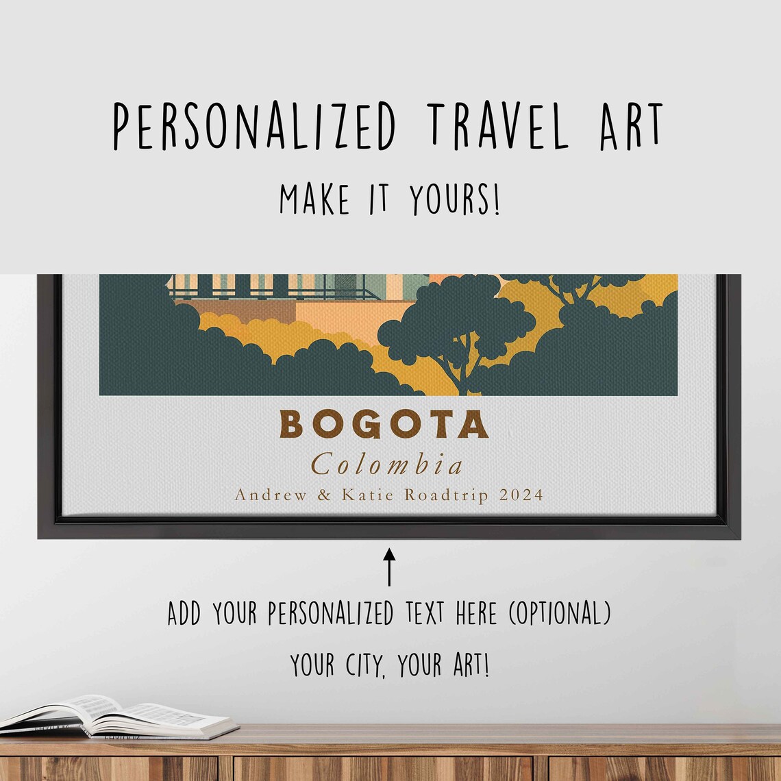 Bogota Colombia Old Town Church Domes Hillside Skyline Poster - Image 4