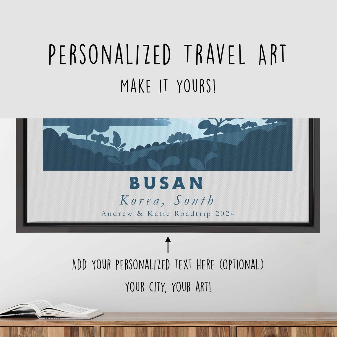 Busan South Korea City Skyline Tower Mountain Lake View Poster - Image 4
