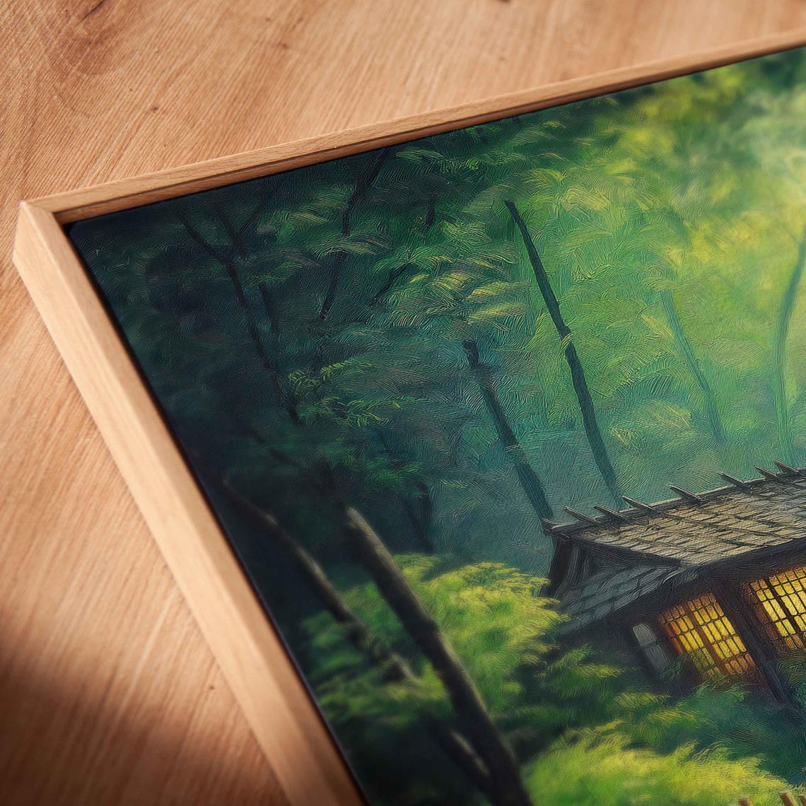 Japanese Zen Garden Wall Art Print Tranquil Bamboo Stone Path Peaceful Tea House - Image 2