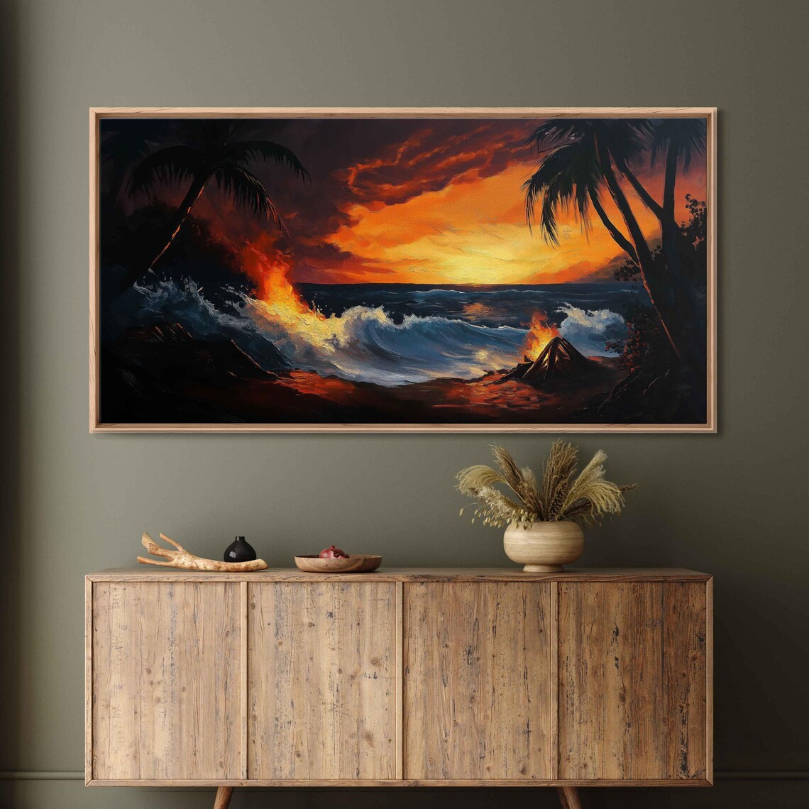 Evening Camping Experience, Beach Sunset Art Print - Image 3