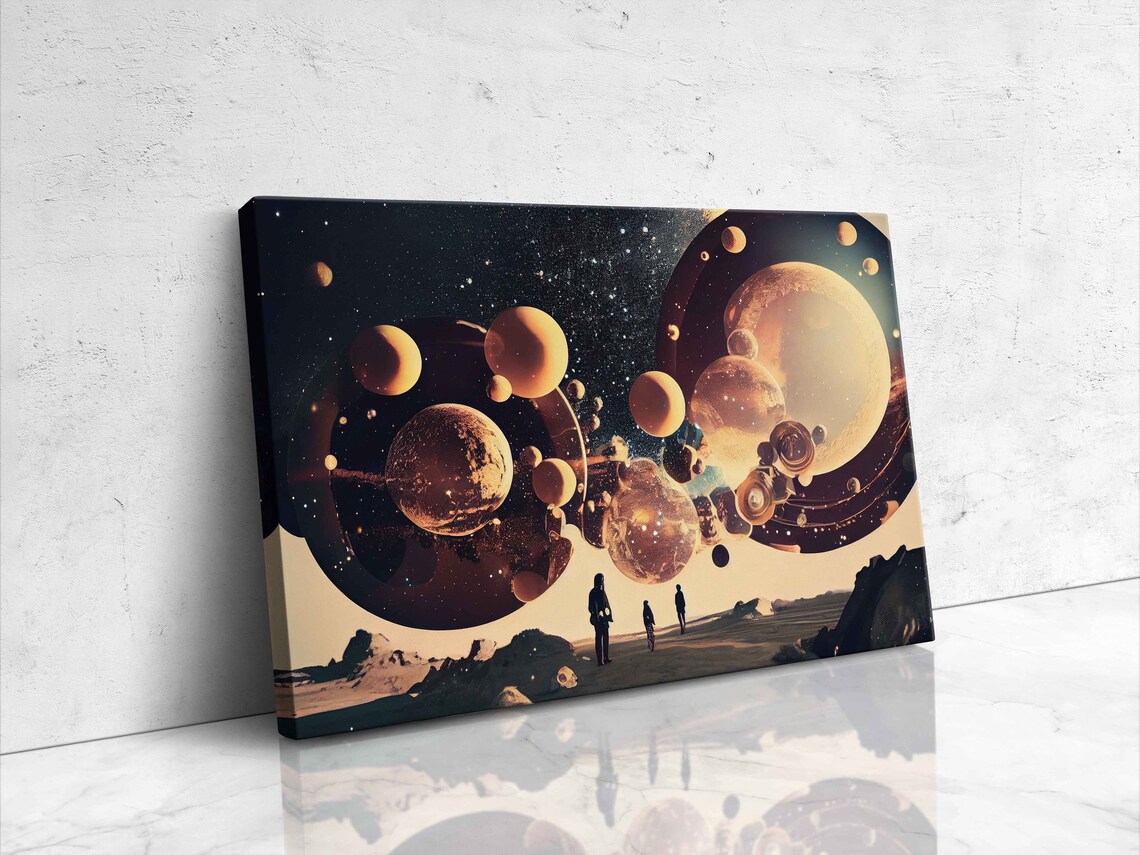 Surrealism Art Space Poster, Abstract Modern Art - Image 4