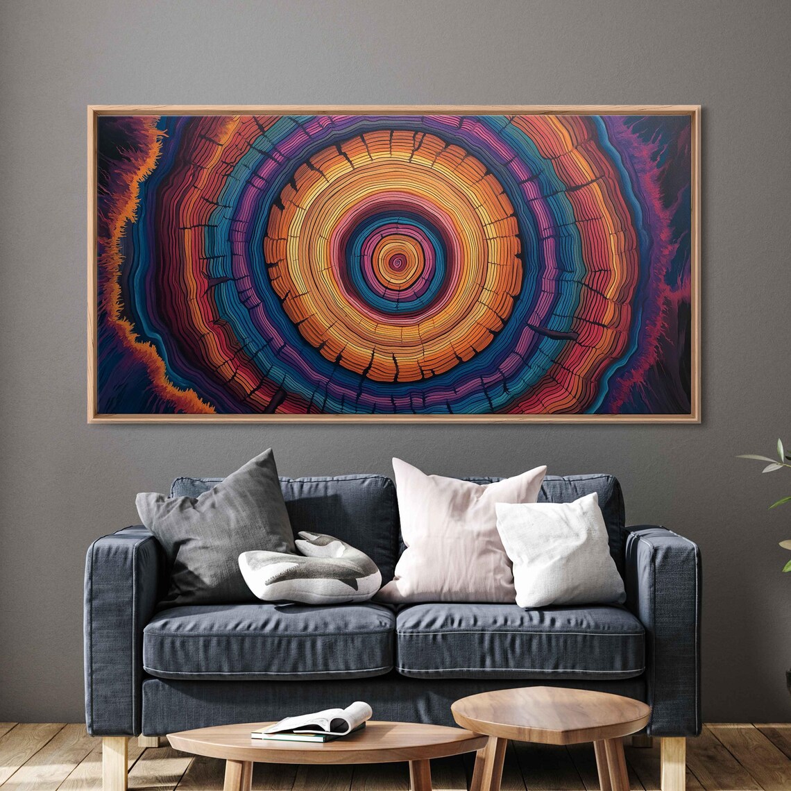 Tree Rings Mandala, Abstract Nature Design - Image 3