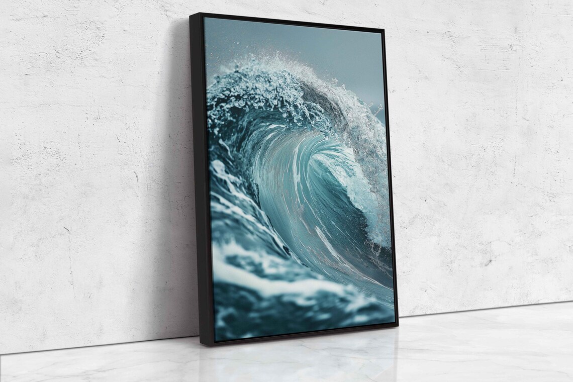 Wave Breaking Over Itself, Ocean Decor Gift for Surfer - Image 4