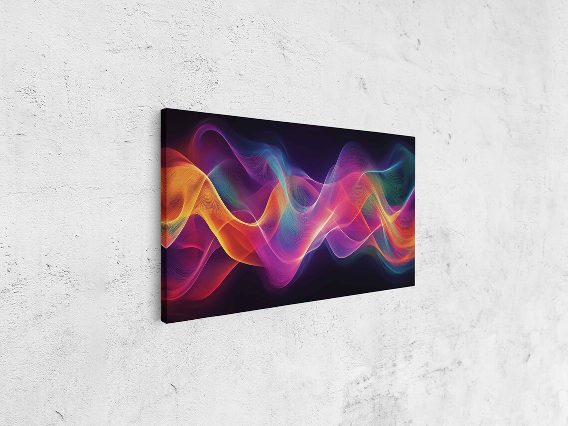Abstract Sound Waves, Colorful Flowing Lines - Image 4