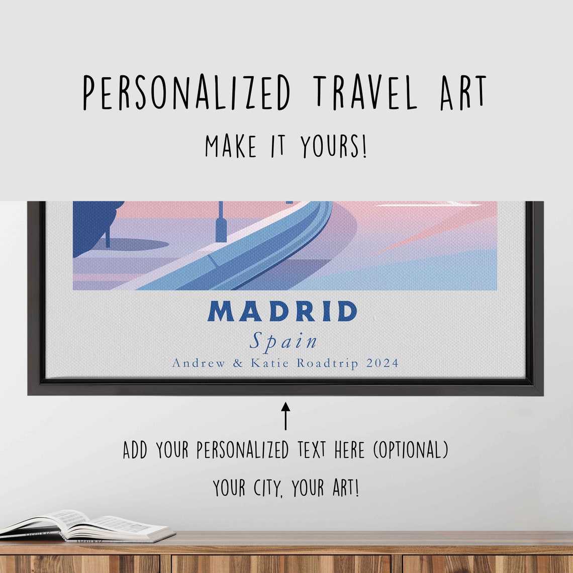 Madrid Spain Gran Via Architecture Sunset Pastel Travel Poster - Image 4