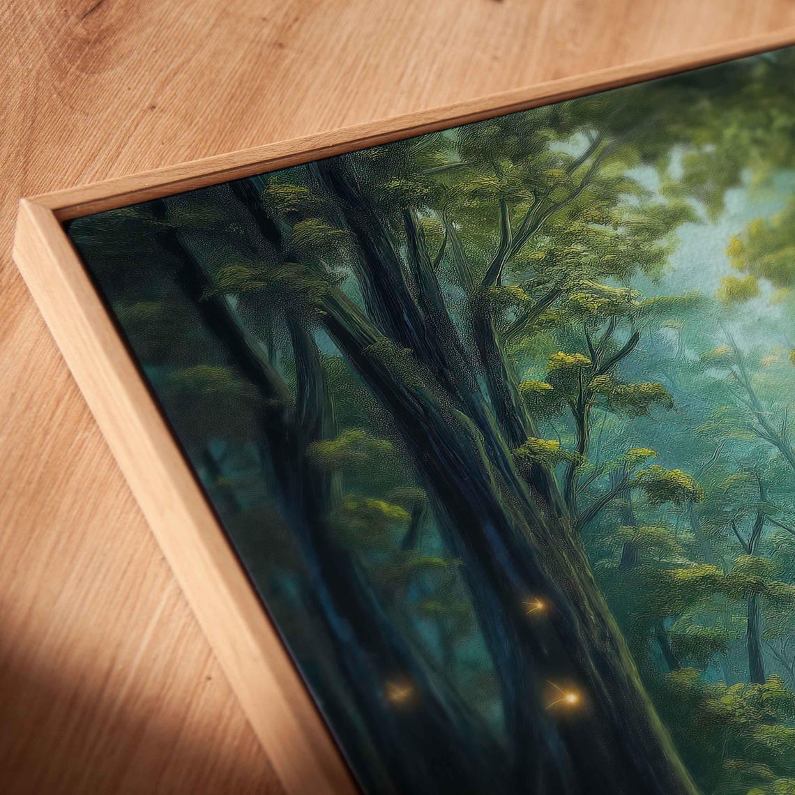 Enchanted Forest Path With Wildflowers And Fireflies Painting Poster - Image 2