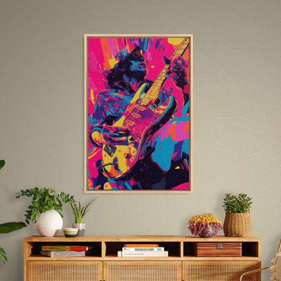 Bold And Playful Music Print Lively Pop Art Style Dynamic Colors And Graphics