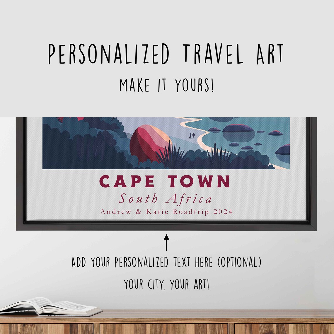 Cape Town South Africa Lighthouse Table Mountain Travel Poster - Image 4