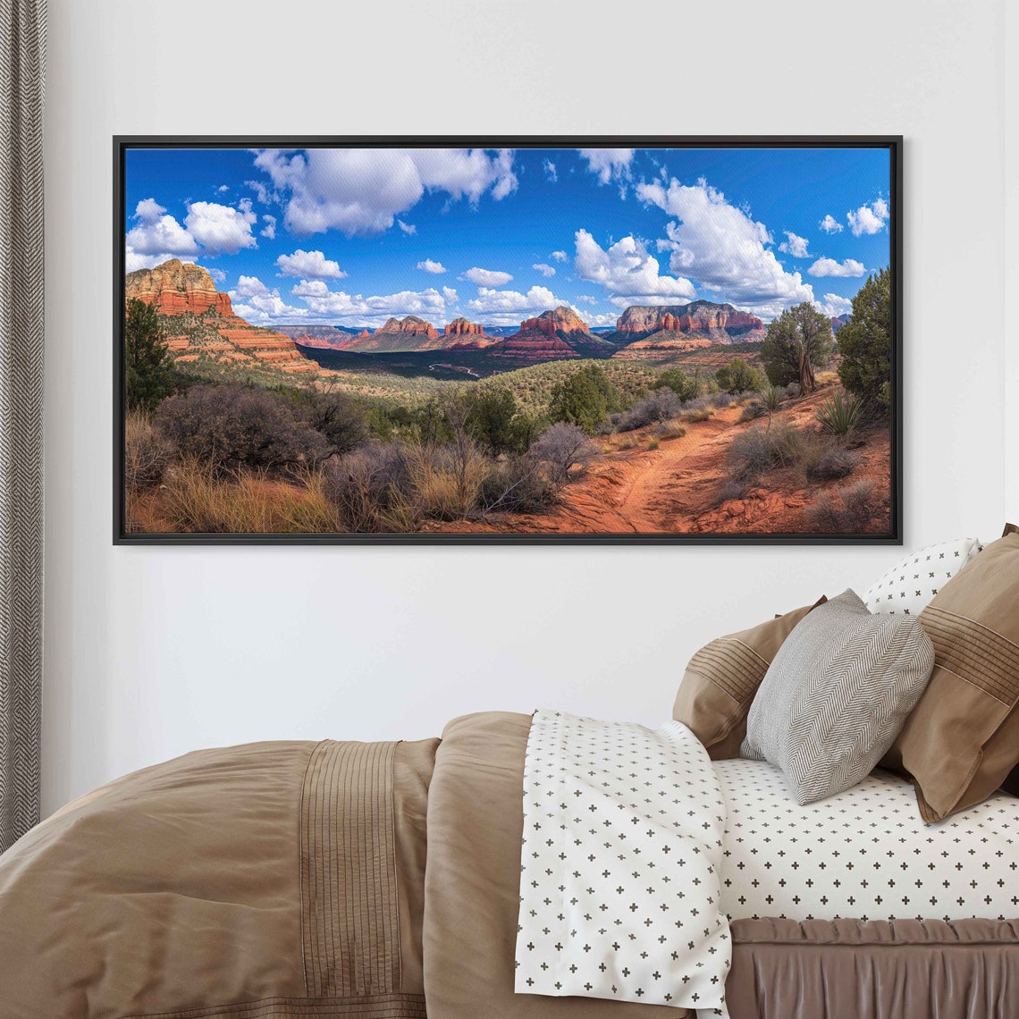 Sedona Arizona Red Rock Formations Desert Trail Panoramic Photo Poster - Image 3