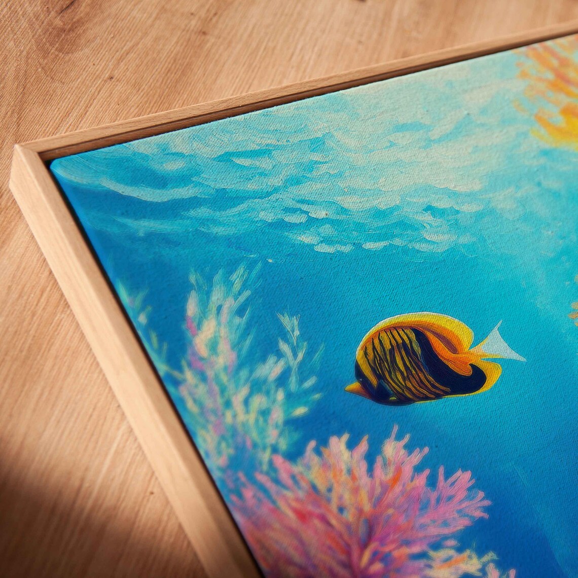 Coral Reef Underwater Scene Wall Art Print Colorful Fish Vibrant Coral - Image 2