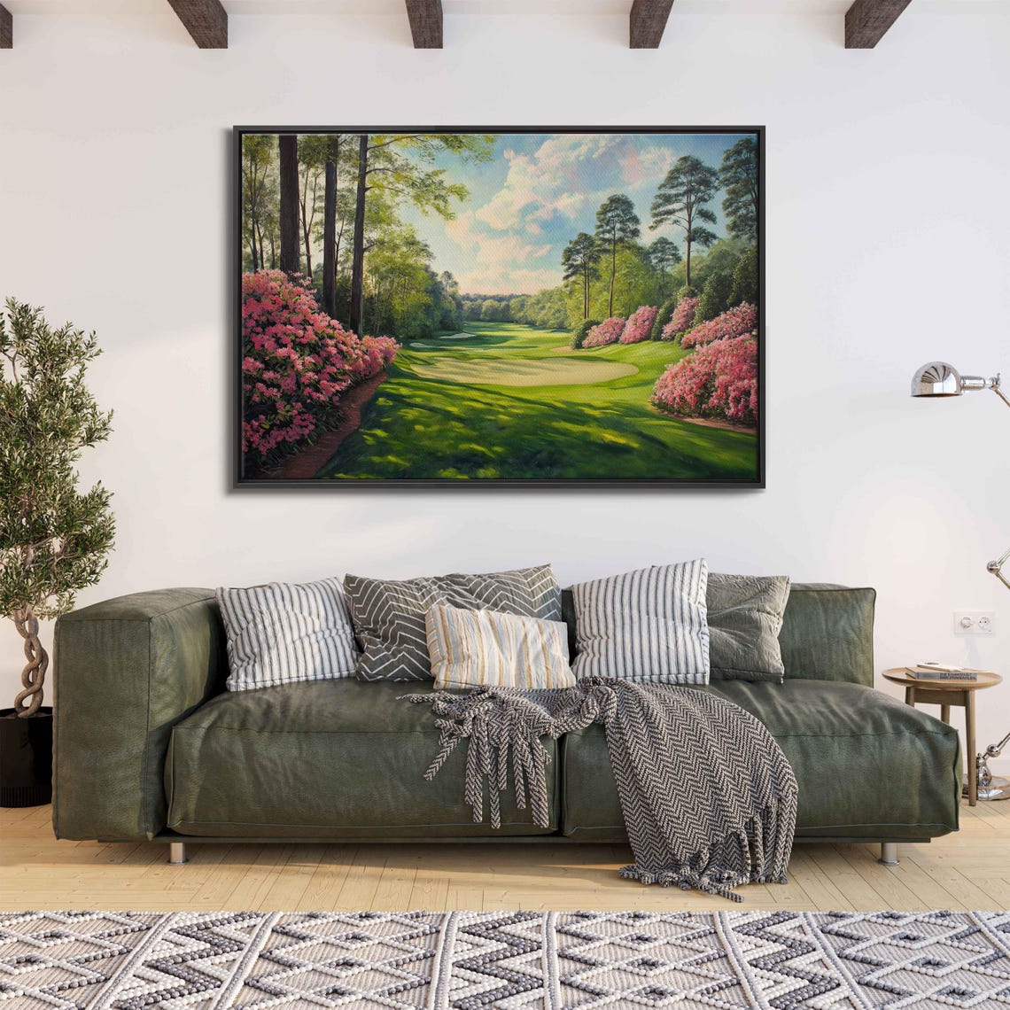 Augusta National Golf Lush Fairway Spring Azalea Blossoms Poster - Image 3