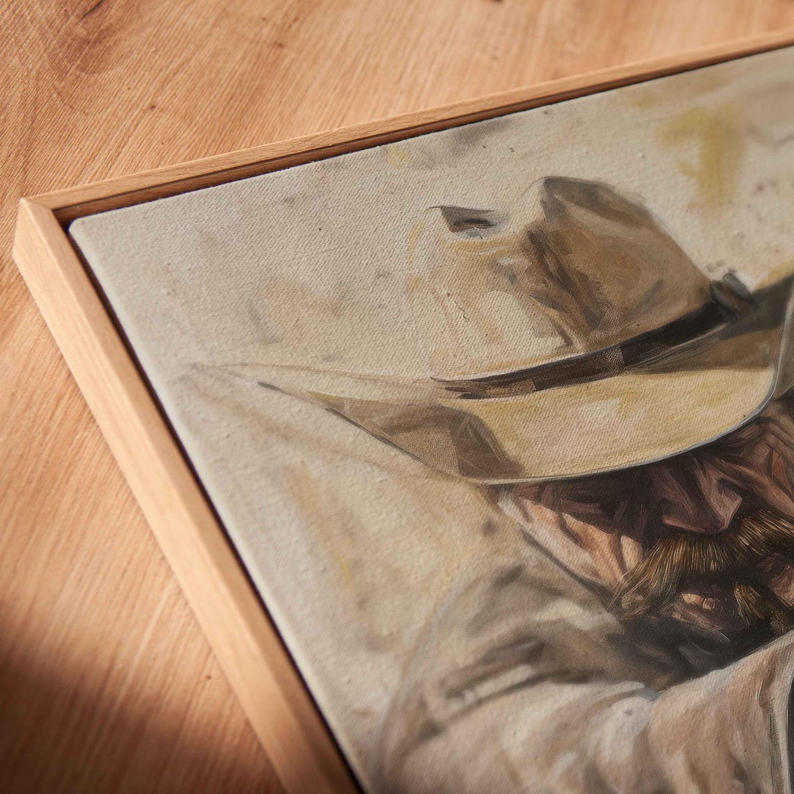 Cowboy Gunslinger Drawing Revolver Vintage Cream Western Poster - Image 2