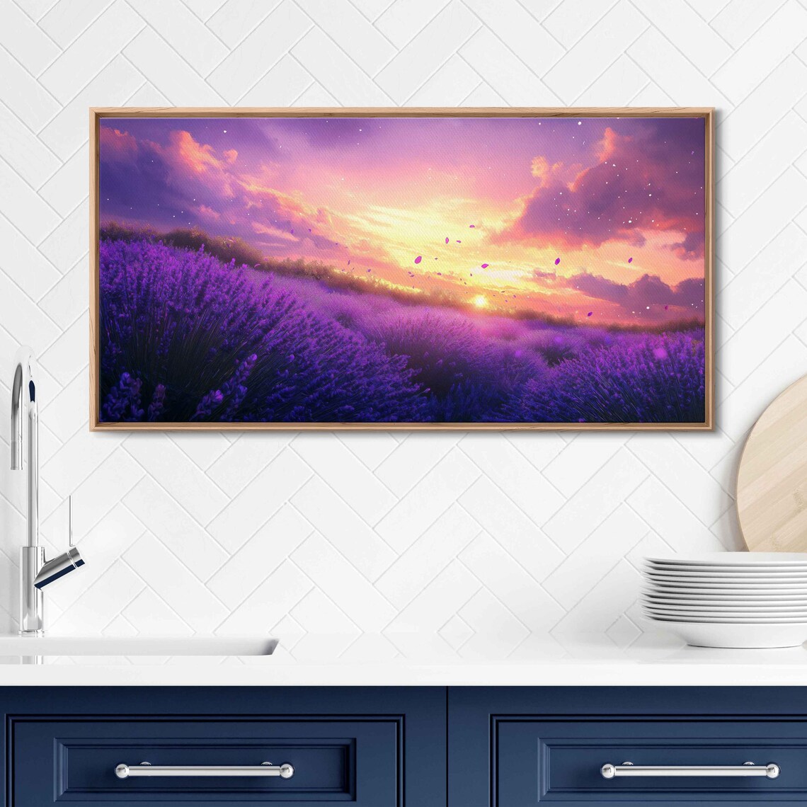 Lavender Fields Swaying In Breeze Art Print