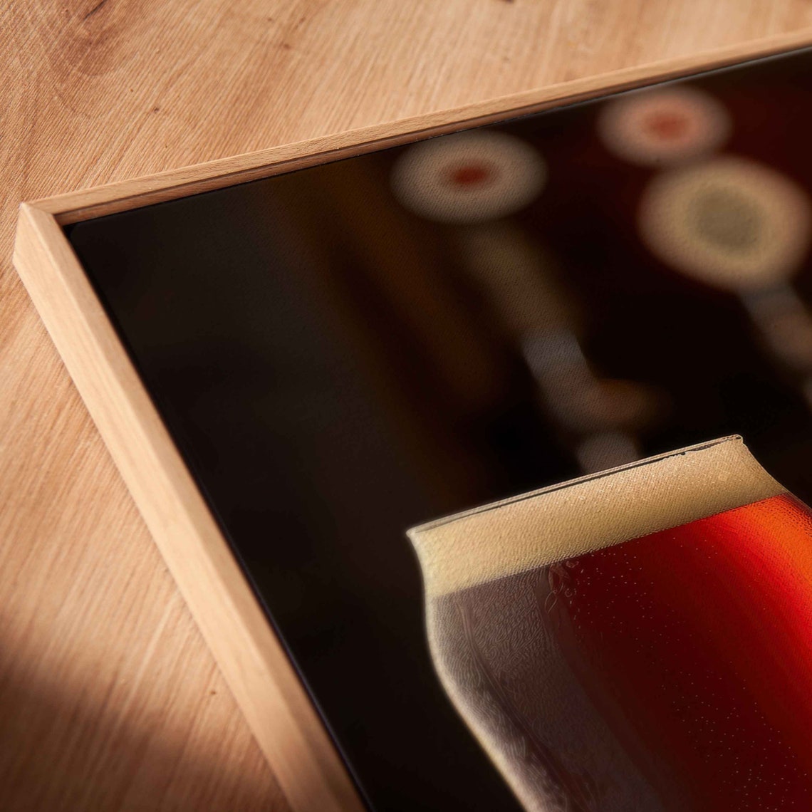 Beer Tasting Flight Glasses Warm Bar Taps Panoramic Photo Wall Poster - Image 2