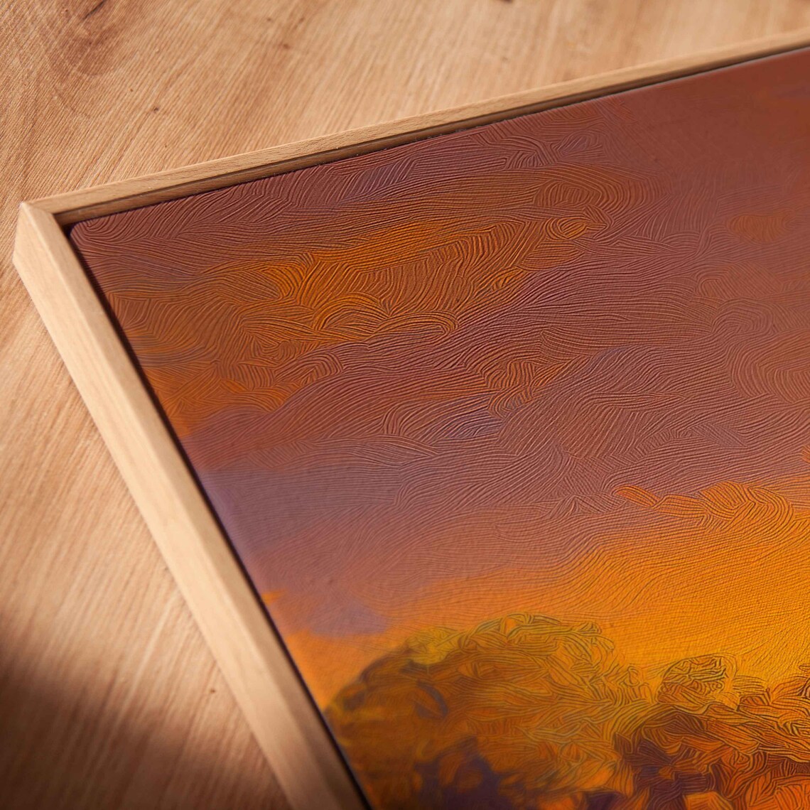 Majestic Lion Roaring Sunset Savanna Elephant Herd Panoramic Art Poster - Image 2
