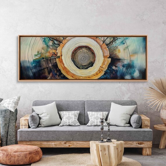 Tree Rings Art Wall Art Print Colorful Watercolors And Sketches