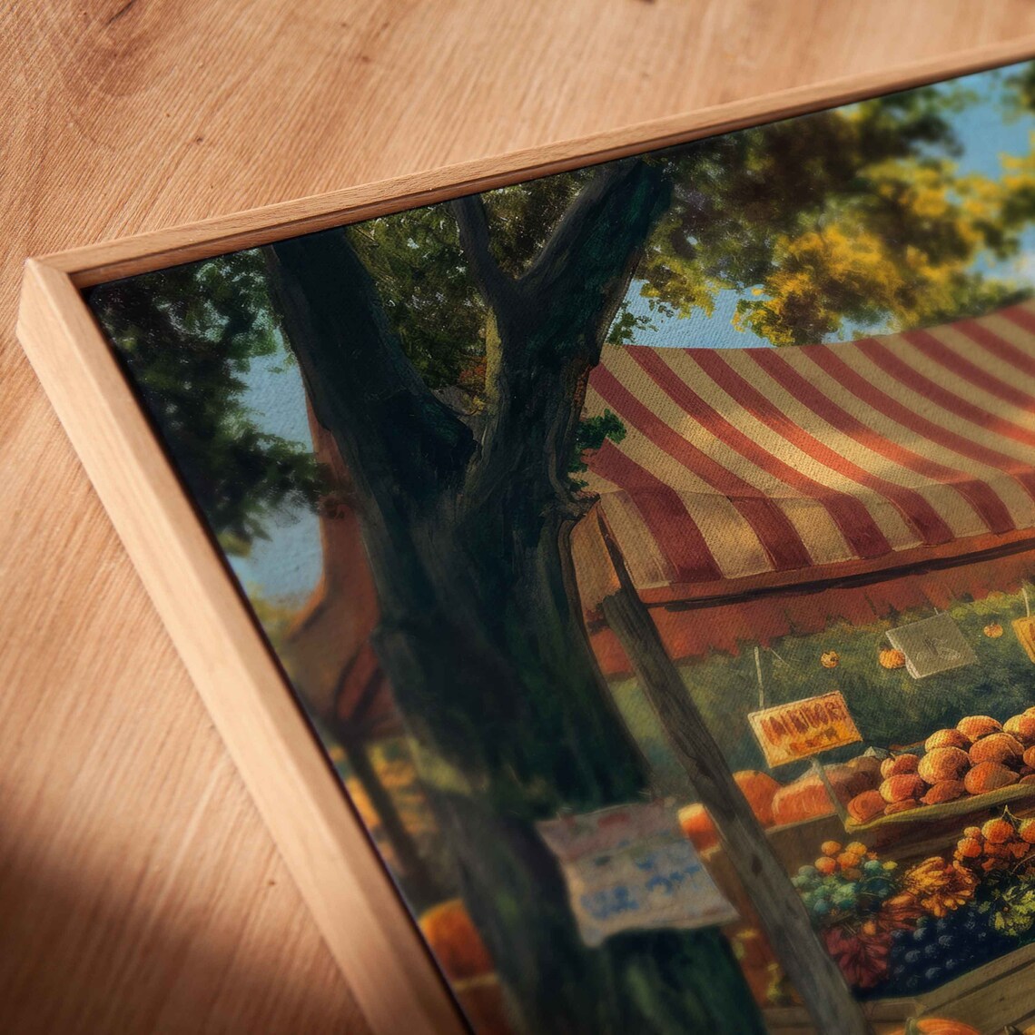 Fall Farmers Market Stalls Pumpkins Produce Harvest Festival Poster - Image 2
