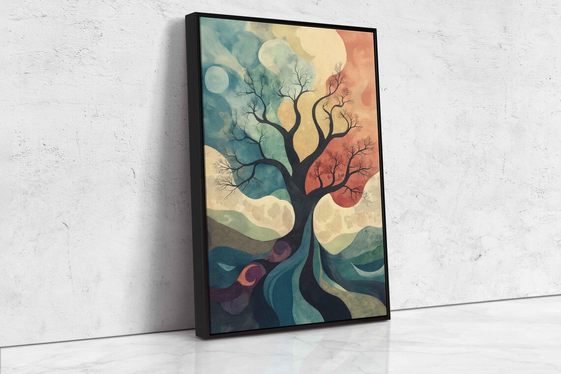 Tree Of Life Art Print, Pastel Colors Nature - Image 4