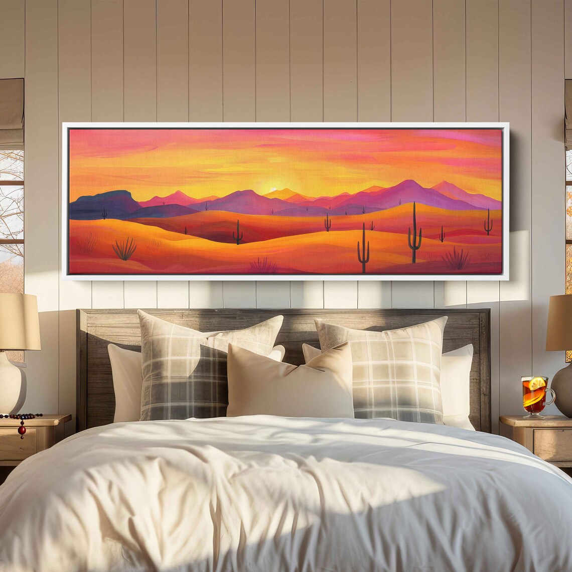 Panoramic Desert Sunset, Minimalist Western Art Print - Image 2