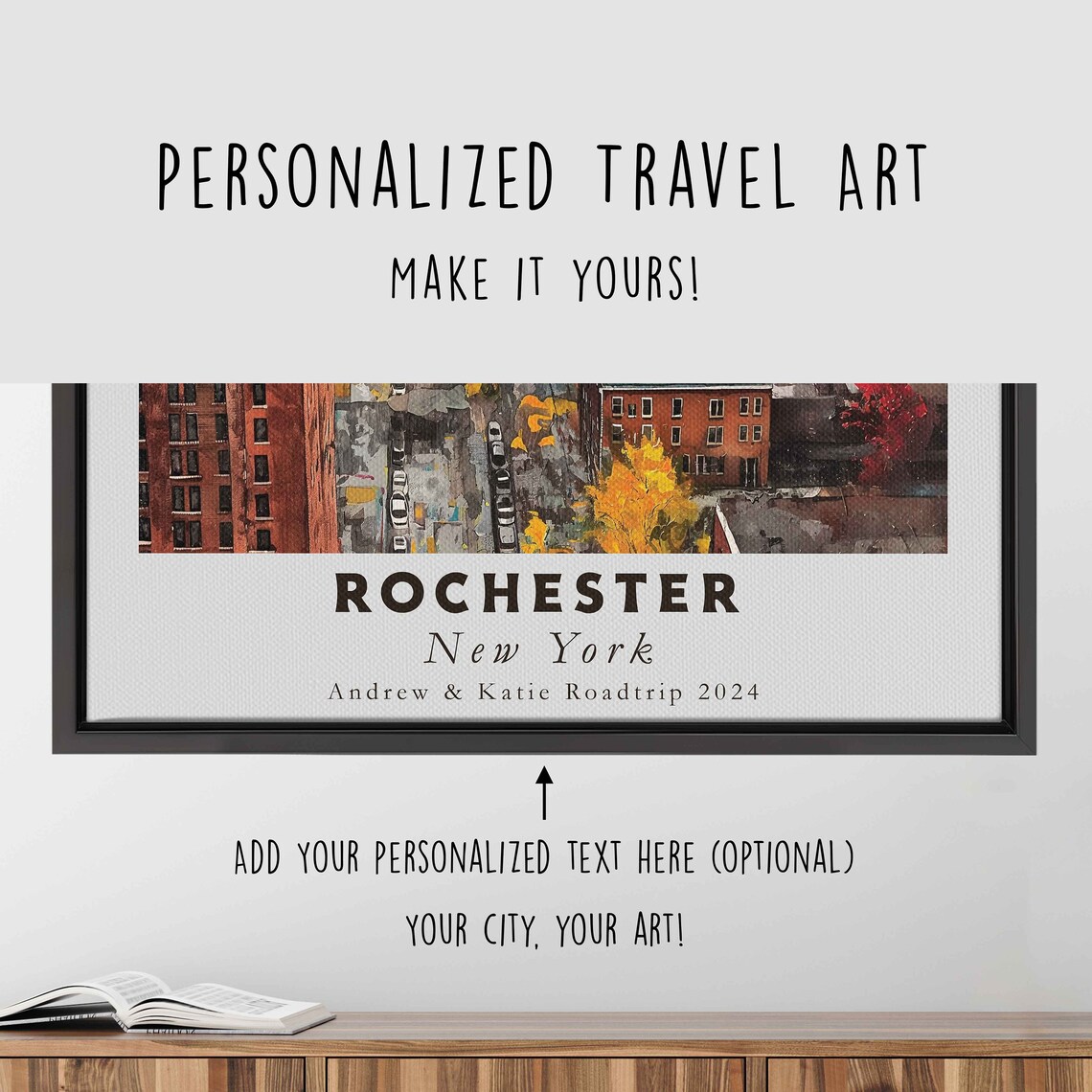 Rochester New York Acrylic Painting Travel Poster - Image 4