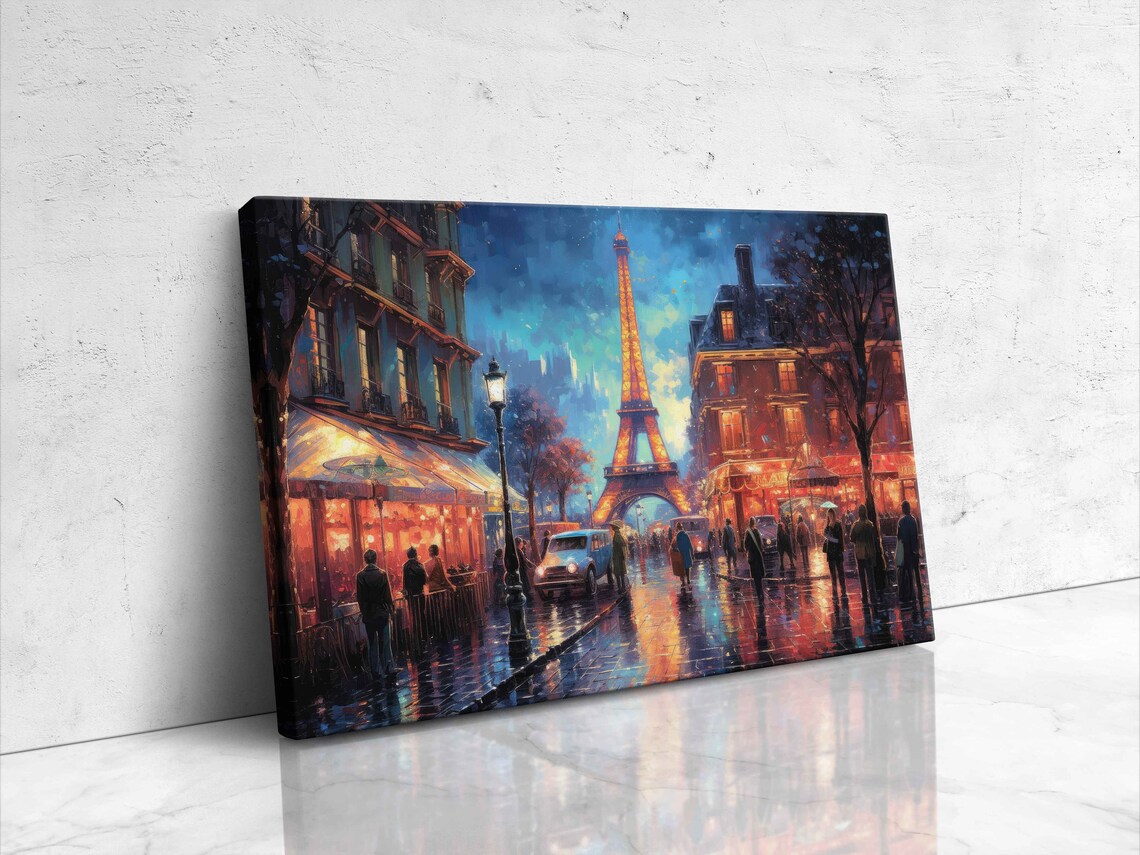 Paris France Oil Painting, Eiffel Tower Poster - Image 4