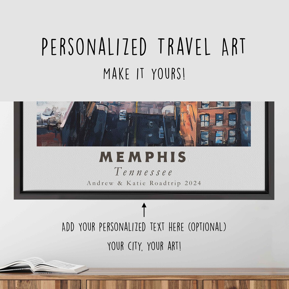 Memphis Tennessee Downtown Street Aerial Mississippi River View Poster - Image 4
