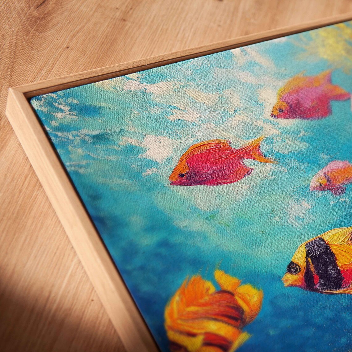 Coral Reef Underwater Scene Wall Art Print Colorful Fish Vibrant Coral Ocean Life - Image 2
