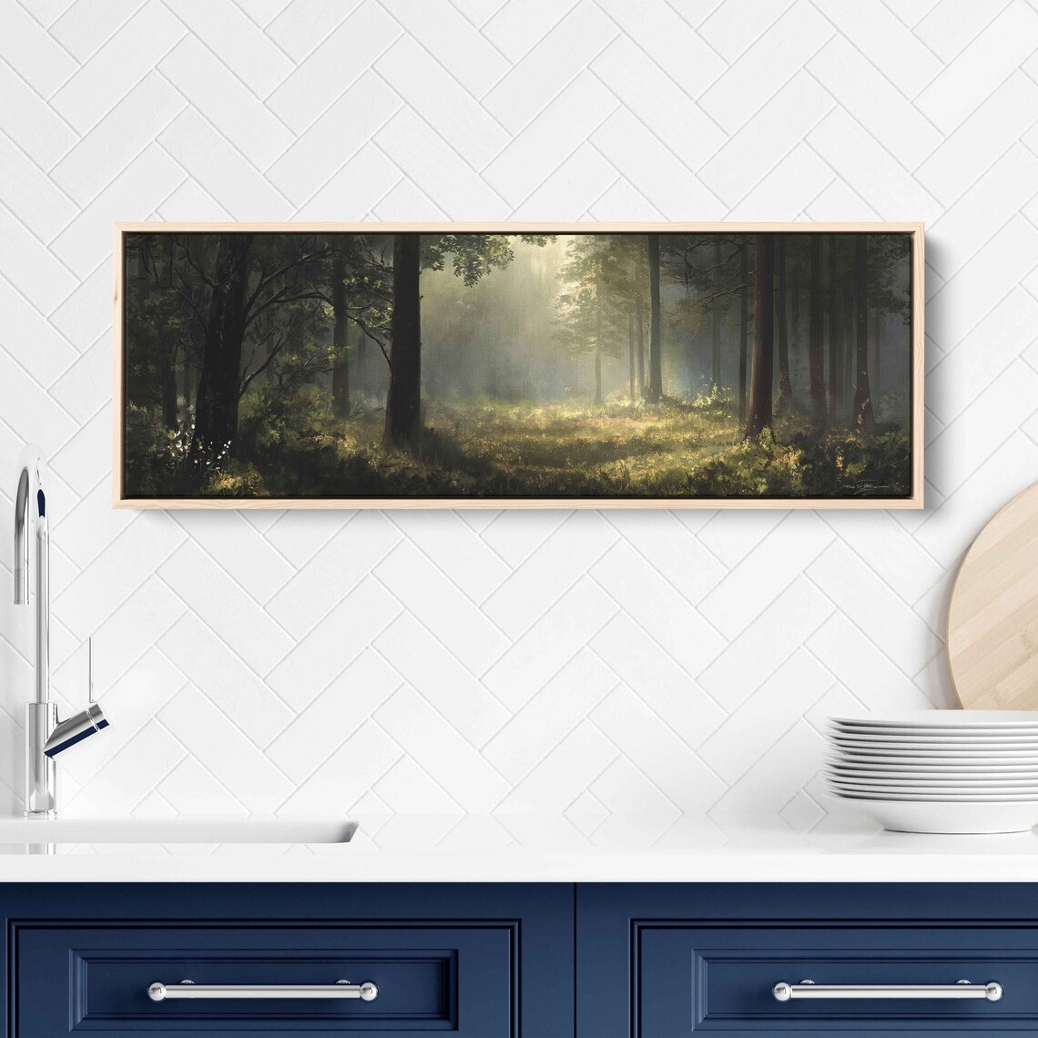 Forest Path Panorama Art Print, Nature Lover Gift - Image 2